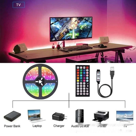 Tira LED RGB USB 5V con Control Bluetooth y App Móvil - Image 14