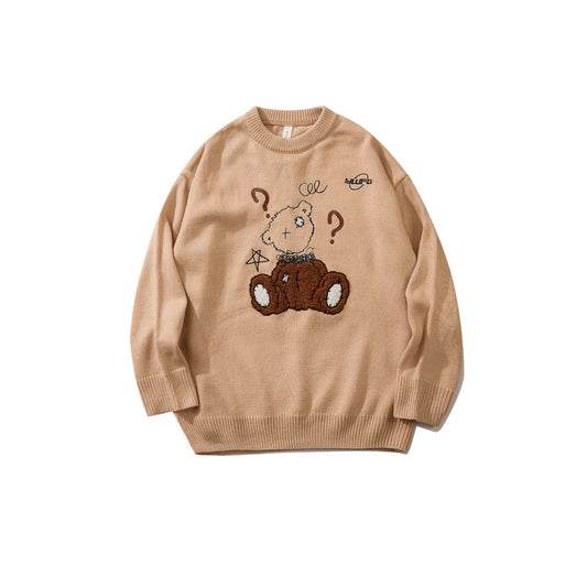 Suéter de Cuello Redondo con Diseño Cartoon Urbano para Hombre - Image 2