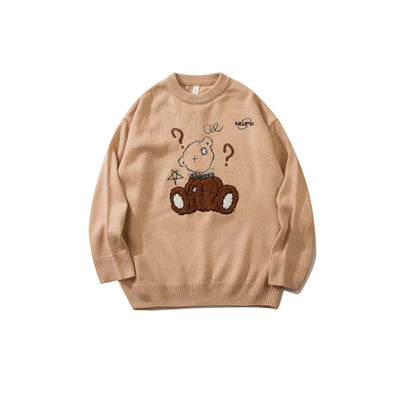 Suéter de Cuello Redondo con Diseño Cartoon Urbano para Hombre - Image 2