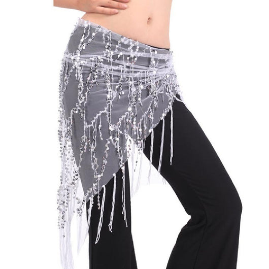 Cinturón de Cadera con Lentejuelas y Borlas para Danza - Image 10