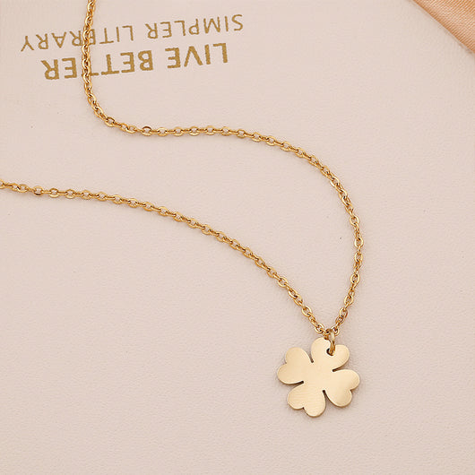Collar Temperamento Flor de Cuatro Pétalos Estilo Coreano para Niñas - Image 4