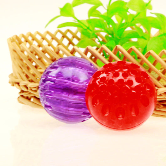 Solid purple pet toy ball with a high elastic honeycomb pattern, suitable for dogs and cats. - Image 15