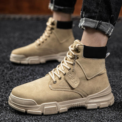 Botas Retro de Cuero para Hombre - Estilo Británico Clásico - Image 9