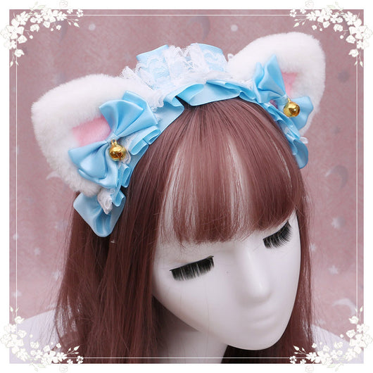 Diadema Lolita Gatita de Peluche con Encaje - Accesorio Anime Japonés - Image 6