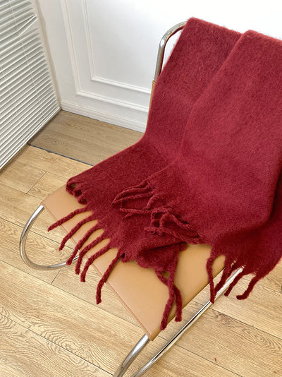 Bufanda de Mohair Premium en Colores Sólidos para Mujer - Image 15