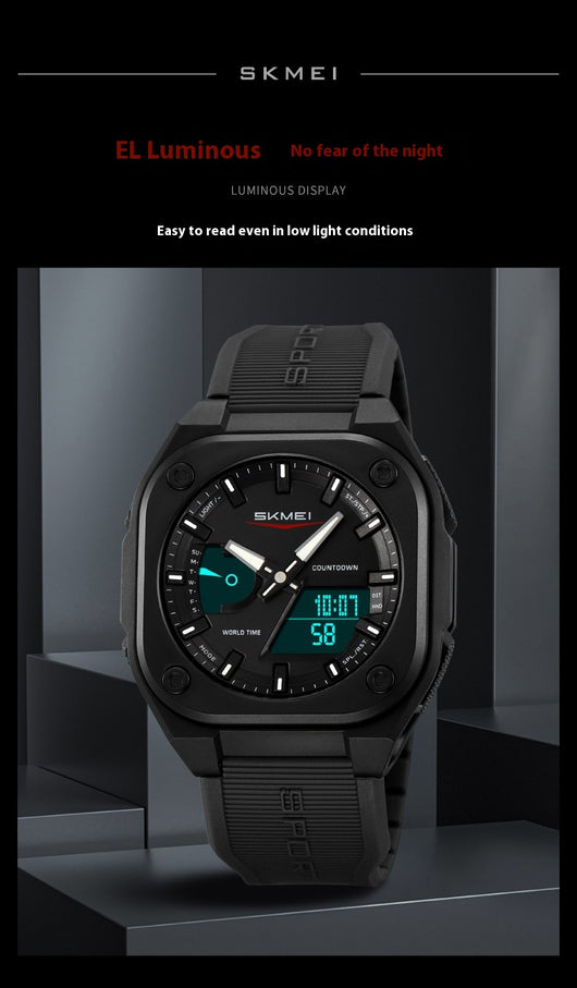 Reloj Electrónico Deportivo Dual con Insertos Luminosos e Impermeabilidad Total - Image 7
