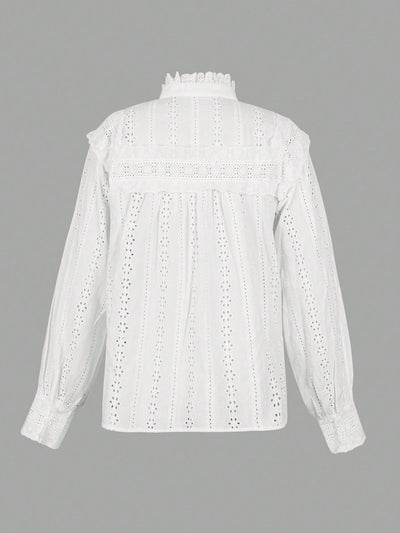 Blusa Resort Calada con Bordado y Diseño Hueco - Image 13