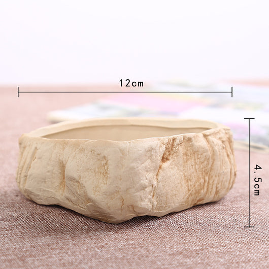 Maceta de Cerámica Artesanal para Suculentas - Diseño Piedra Mini - Image 16