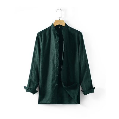 Camisa de Lino Suelta Casual para Hombre - Image 7