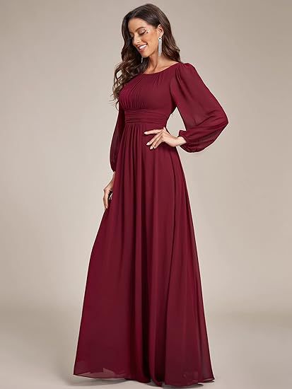 Vestido de Noche Largo en Gasa Elegante para Mujer - Image 9