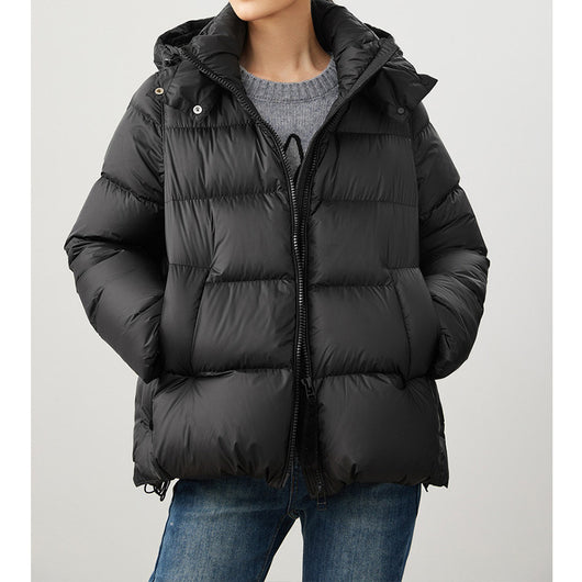Chaqueta Acolchada Corta para Mujer con Capucha Desmontable - Image 2