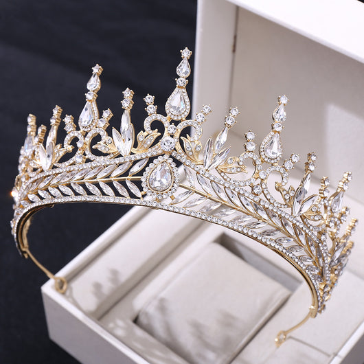Diadema Nupcial de Cristal Barroco - Corona Grande para Novia - Image 3