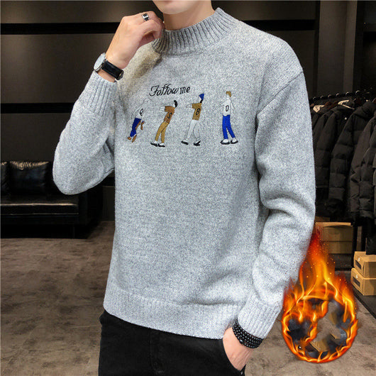 Suéter Holgado de Cuello Redondo para Jóvenes - Perfecto para Invierno - Image 18
