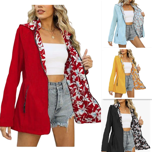 Cortavientos Reversible Estampado Mujer Estilo Japonés y Coreano - Image 10