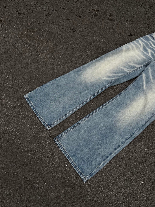 Jeans Vintage Azul Desteñido Estilo Americano para Hombre y Mujer - Image 10