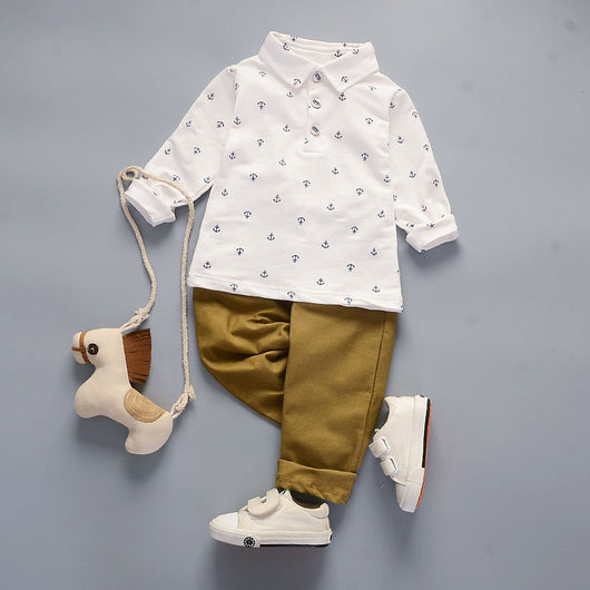 Conjunto de Traje Ejecutivo Polo con Camisa Manga Larga y Pantalón - Image 12