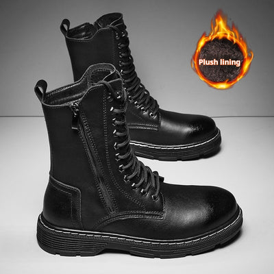 Botas Martin Altas Impermeables para Hombre Talla Grande - Otoño e Invierno - Image 7