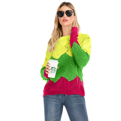 Suéter Tejido Holgado con Arcoíris para Mujer - Image 6