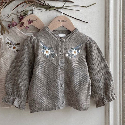 Suéter Abrigo Floral para Bebés y Niños - Image 7