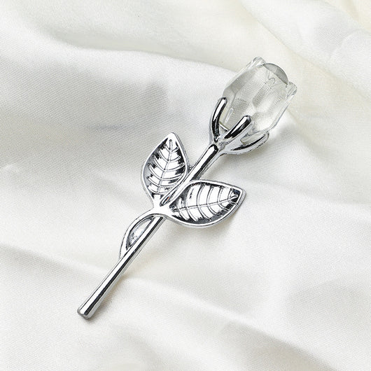Rosa de Metal Cristal - Regalo Romántico para San Valentín y Bodas - Image 8