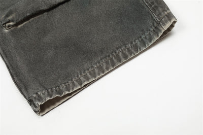 Jeans de Trabajo Personalizados con Múltiples Bolsillos y Cinturón Ajustable Estilo Europeo - Image 9