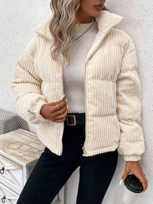 Abrigo de Pana Grueso Talla Grande para Mujer - Image 20