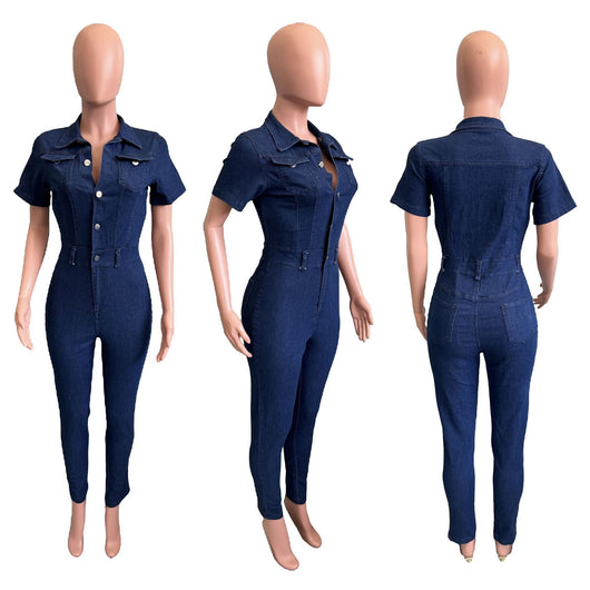 Enterizo Skinny de Mezclilla para Mujer - Diseño Ajustado y Moderno - Image 15