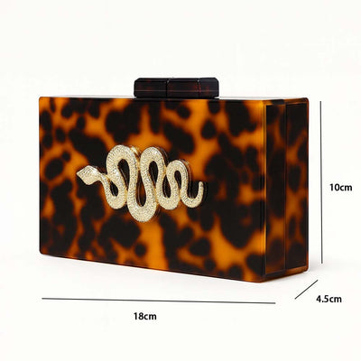 Clutch Estampado Leopardo en Acrílico - Image 8