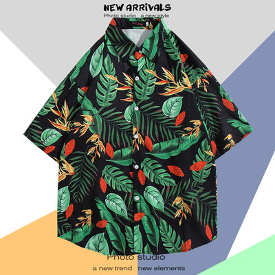 Camisa Estampada Tailandesa Manga Corta para Hombre - Image 22