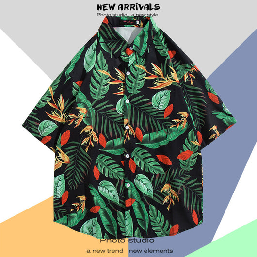 Camisa Estampada Tailandesa Manga Corta para Hombre - Image 22