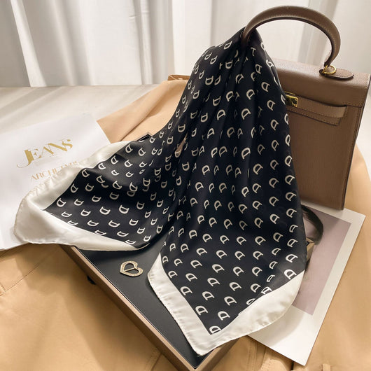 Pañuelo de Seda Estilo Coreano Cuadrado Pequeño para Mujer - Image 23