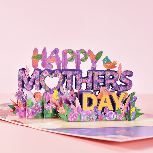 Tarjeta Pop-Up 3D Ramo de Flores - Regalo Especial para Mamá, Aniversario e Invitaciones - Image 2