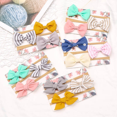 Diadema Elástica sin Costuras con Moño Grande para Bebé - Image 35