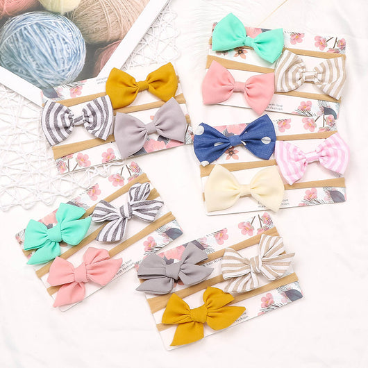 Diadema Elástica sin Costuras con Moño Grande para Bebé - Image 35