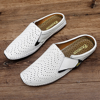 Zapatos Muller Slip-On de Cuero Genuino con Perforado - Image 3