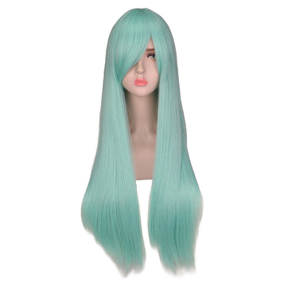 Peluca de Cabello Liso Largo con Base de Malla Mate