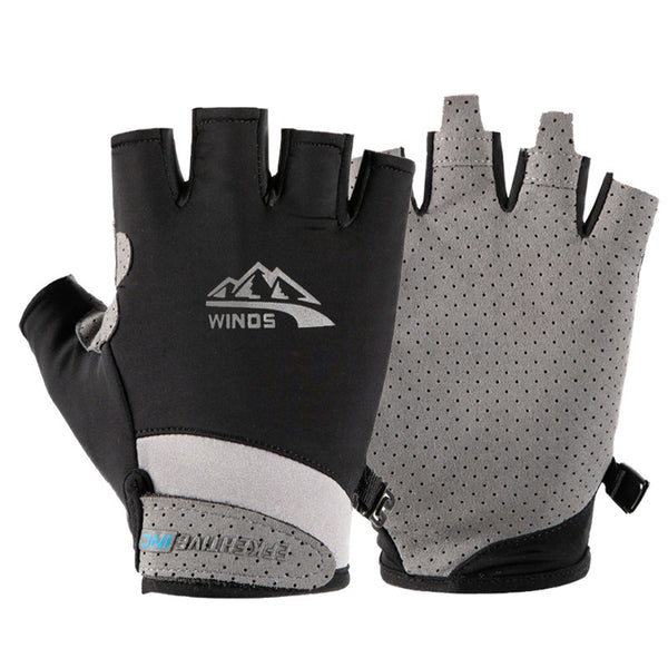 Guantes de Verano para Hombre con Dos Dedos Descubiertos para Pesca y Ciclismo