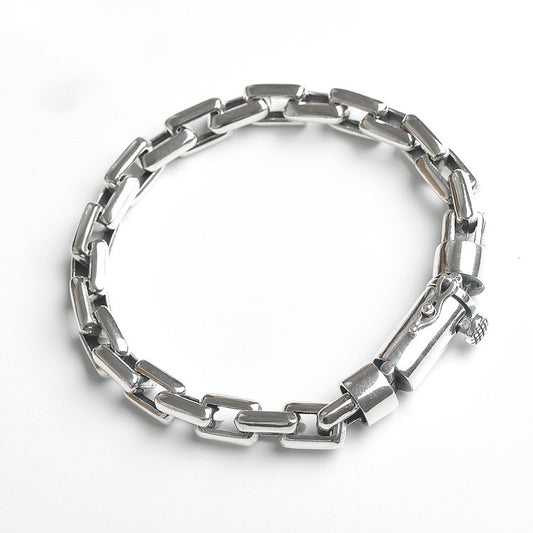 Pulsera de Plata Esterlina S925 Vintage para Parejas - Hombre y Mujer - Image 2