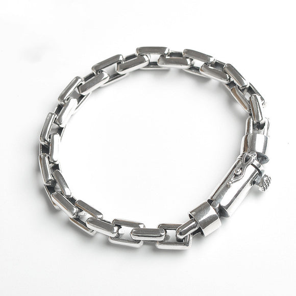 Pulsera de Plata Esterlina S925 Vintage para Parejas - Hombre y Mujer