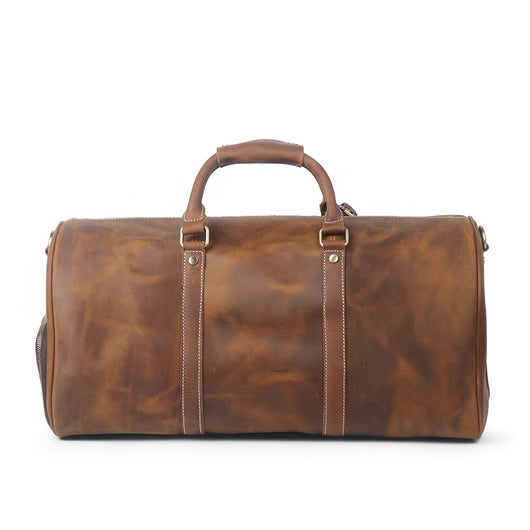 Bolsa de Viaje Cuero Vintage Crazy Horse - Equipaje Deportivo Versátil - Image 12