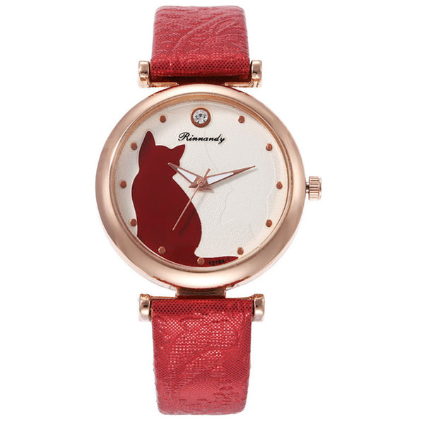 Reloj de Cuarzo Elegante para Mujer con Detalles de Diamantes