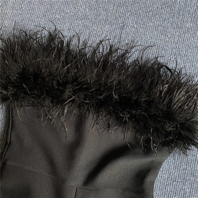 Jumpsuit Elegante con Detalle de Plumas y Diseño Ceñido - Image 20