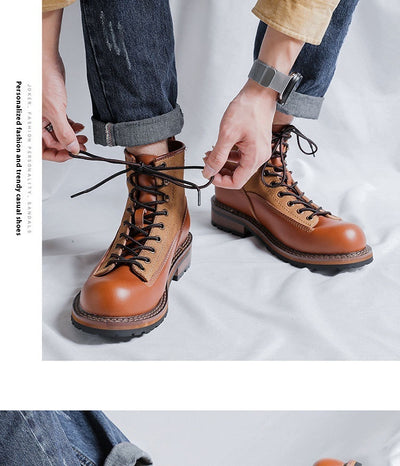 Botas Martin para Hombre de Cuero con Plataforma y Suela Reforzada - Image 13