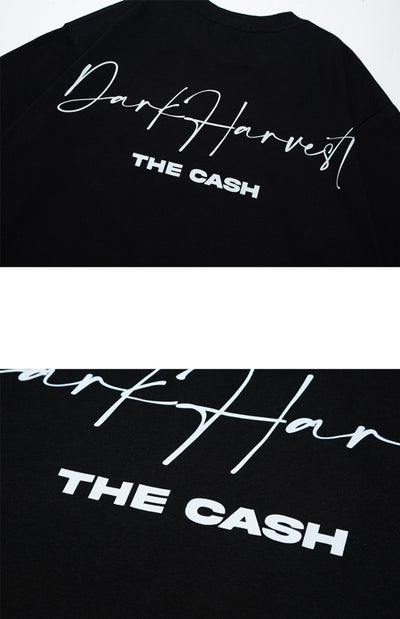 Camiseta Estampada Cadena Letras Grandes - Diseño Personalidad Masculino - Image 9