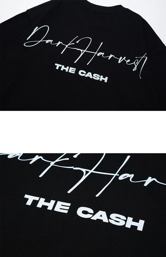 Camiseta Estampada Cadena Letras Grandes - Diseño Personalidad Masculino - Image 9