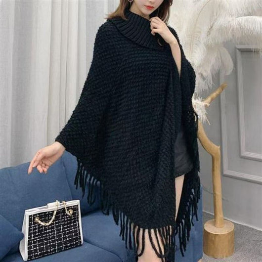 Poncho Suéter Casual de Felpa Suave para Mujer - Image 4
