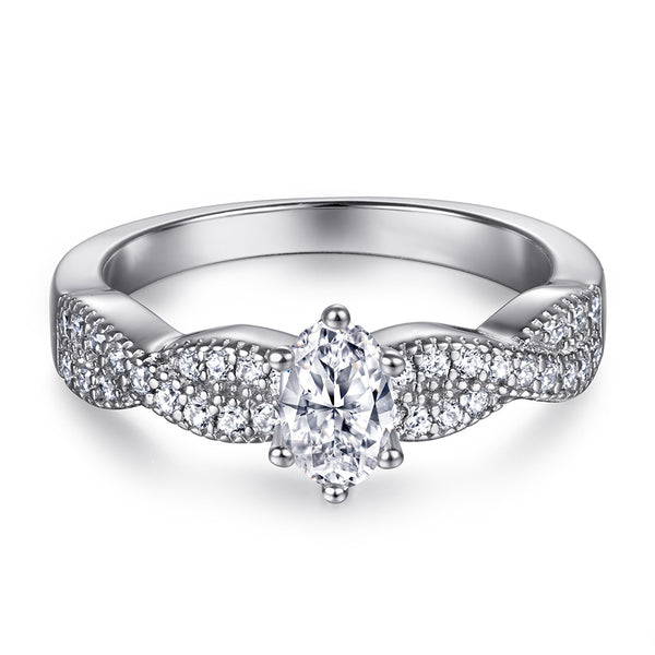 Juego de Anillos de Moda para Mujer con Diamantes - Image 2