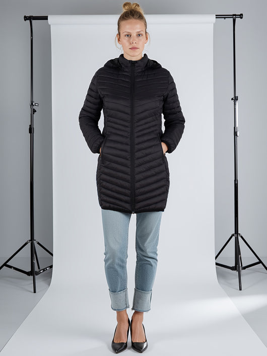 Chaqueta Acolchada de Algodón para Invierno - Colores Sólidos - Image 23