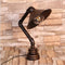 Lámpara de Mesa Estilo Vintage Tubo de Agua Bronce Verde para Dormitorio