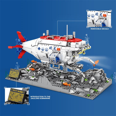 Submarino Jiaolong: Kit de Ensamblaje Tecnología Militar de Precisión